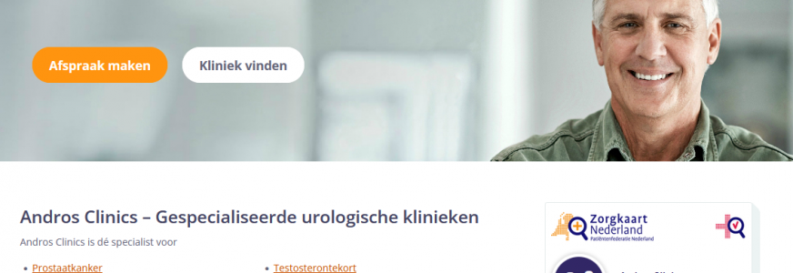 Best practice: Andros als eerste kliniek geregistreerd als digitaal toegankelijk.