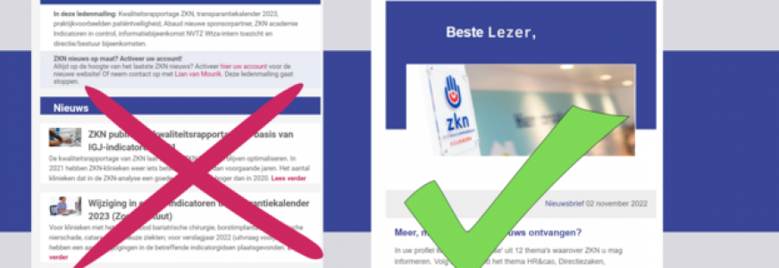 ZKN ledenmailing oude stijl stopt definitief